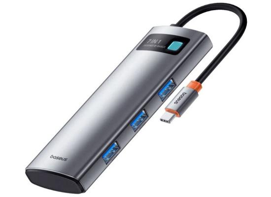 Baseus Gleam USB Hub 7in1, USB-C to 1x HDMI4K 60Hz + 3x USB3.0 + 1x PD + 1x SD/TF